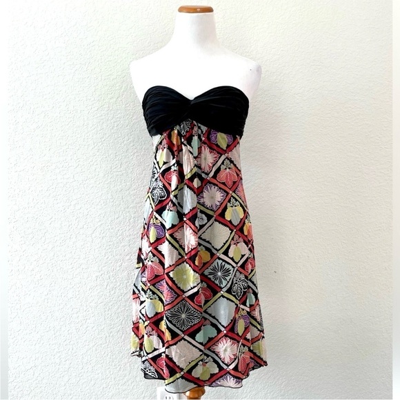 Rare Vintage Y2K Trina Turk Baby Doll Silk Dress - Picture 2 of 11